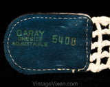 1960s Mod Navy Belt with Solid Brass Buckle - Medium Large - Dark Blue Leather & Cotton Rope - 60s 70s Boho Rock Star Style - Waist to 32