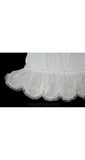 Size 6 Prissy Half Slip - 1950s White Slip with Frilled Scallops - Small Lingerie 50s Slip - Mint Condition Deadstock - Waist to 26 - 38742