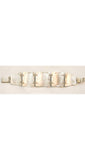 Vintage 1940s Imperialist Historic American Bracelet - Silvertone Silver Metal 40s Southwestern History - Likely Artisan Made - 38346-1