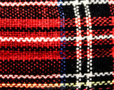1950s School Girl Skirt - Red & Black Tartan Plaid Pleated Kilt Style - Children's Size 12 14 Pre Teen - Fall Autumn Preppie - Waist 25.5