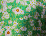 Size 4 Sun Dress - 1960s Spring Green Floral Silk Summer Blouson - Pretty Pink Daisy Floral Sleeveless - Late 50s Early 60s Small - Waist 25