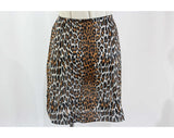 Size 4 Leopard Half Slip - Vanity Fair Lingerie - 1960s Chic Savage Pin Up Style - Brown & Black Nylon Tricot - Side Slit - Tarzan and Jane