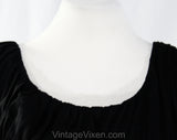 Size 12 1950s Bombshell Dress - Black Marilyn Wiggle Sheath - Sexy Italian Fitted - 50s Ruching & Swag - Luisa Spagnoli Italy - Bust 44