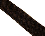 Men's Square End Tie - 1960s Chocolate Brown Nylon Knit Square-End Tie - Kitschy 60s Mens Fad Fashion Necktie - Springy Texture