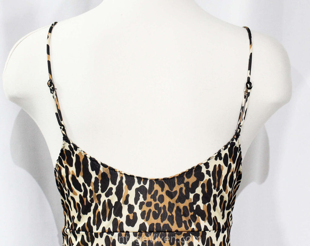Large 1980s Leopard Print Camisole - Size 12 Negligee Style 80s Boudoi Vintage Vixen Clothing Large 1980s Leopard Print Camisole - Size 12 Negligee Style 80s Boudoi Vintage Vixen Clothing