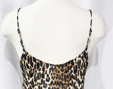 Large 1980s Leopard Print Camisole - Size 12 Negligee Style 80s Boudoir Chic - Pin Up Sexy Animal Print - Vanity Fair Label - Bust 37.5