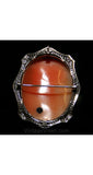 Exquisite Edwardian Habille Cameo in 14KT Filigree Frame - Antique Gold Pin - Brooch - Converts to Necklace - Gibson Girl Look - 28052-1