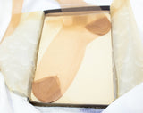 4 Pairs 1940s French Heel Stockings - Knee High Hosiery - Suntan Hue Skin Blend - Size 10 1/2 - 15 Denier by Spot Lite - Unworn 40s NIB