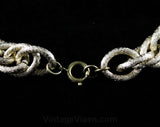 Bold 1960s Vintage Gold Chain Belt - Size 4 to 10 - Mint Condition 60s Deadstock - Never Worn from Germany - Textured Metal Spiral Links