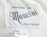 Size 4 White Dress - 1950s Angelic Bombshell Cocktail - Marilyn Chic - Fitted - Glamour - Small - by Mancini - Deadstock - Bust 33 - 41884