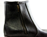 Boys Black Boots - Child Size 8.5 - Authentic 1950s 1960s Boy's Black Leather Boots - 60's Shoes - Little Gent - 8 1/2 D - NOS Deadstock