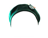 1950s Girl Scouts Child's Hat - Beret Tam Style Flat Cap with GS Logo and Ribbon Cockage - Dark Hunter Green Pink & White - 40s 50s Kangol