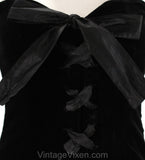Size 4 Black Strapless Corset Dress with Lace-Up - Small Designer 1990s Bombshell - Guy Laroche Paris - Sexy Euro 80s 90s Party - Bust 33