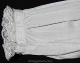 Beautiful Edwardian White Christening Gown - Newborn Infants 1800s 1900s Antique Baby Dress - Clover Buds & Shamrocks Embroidery - Hand Made