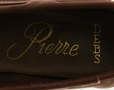 Size 6 Tan Leather Shoes - Preppie 1980s Pumps - Preppy 80s Brown Leather Shoe - Lace Up & Bow - Wedge Rubber Heels - Deadstock - 47660-1