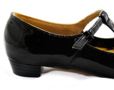 Size 12.5 Girl's Black Mary Jane Dress Shoes - Authentic 1950s 60s Girls Patent Vinyl - 12 1/2 - 50s Children's Flats Deadstock in Box - NIB