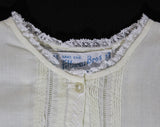 1950s Baby's Dress & Slip Set - Size 0 to 3 Months - Fine Pale Yellow Cotton White Embroidery - All Hand Sewn - 50s Infant Girl's Outfit