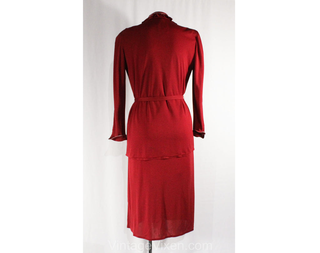 Size 10 Paris Label 1970s Red Cocktail Dress Set - Disco Luxury 70s Bu Vintage Vixen Clothing Size 10 Paris Label 1970s Red Cocktail Dress Set - Disco Luxury 70s Bu Vintage Vixen Clothing