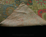 1960s Fine Linen Fabric - 2.38 Yards x 55 Inches - Wallpaper Style Print - Pastel Pink Blue Sage Beige - For Clothing or Upholstery