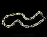 Bold 1960s Vintage Gold Chain Belt - Size 4 to 10 - Mint Condition 60s Deadstock - Never Worn from Germany - Textured Metal Spiral Links