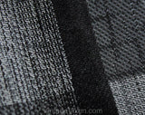 50s Designer Skinny Tie - Handsome 1950s Steel Gray Blue & Black Silk Necktie by Don Loper - Mid Century Classic - Iconic California Label