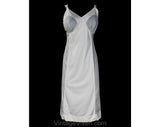 Size 8 White Full Slip - 1950s Deadstock Vintage Lingerie - 50s Pure White Nylon Tricot Dress Slip - Simple Classic - Adjustable - Bust 36.5