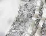 Girl's Size 10 Crinoline Slip - 1950s Girls Fancy White Petticoat - Child Size 50s Nylon Lace & Satin - Full Skirt Ruffles - NOS Deadstock