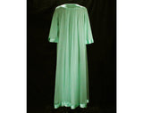 Seafoam Green 60s Robe - 1960s Summer Lounge Wear - Up To Size 14 - Gossard Artemis Double Layer Pastel Nylon Tricot - Satin Trim - Bust 40