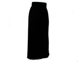 Size 10 Black Velvet Skirt - YSL Designer Formal Ankle Length - Winter Yves St Laurent Rive Gauche France - Medium - Waist 29 - Beautiful!