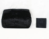 1930s Evening Bag - Hand Beaded Black Formal Purse - Small 30s Dance Handbag - Coin Purse Included - As Is - Salvage or Scrap Project Piece