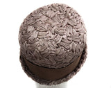 1960s Brown Ladies Hat - Neutral Beige Bucket Bowl Shaped 60s with Bow - Classic Faux Raffia Millinery - 1920s Inspired Cloche - Spring Fall