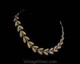 40s 50s Winged Enamel Necklace - Insects Bugs Bees Abstract Wings - Honey Yellow Gold Orange - Elegant 1940s 1950s Flexible Link Jewelry