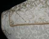 Medium 50s Apron - Hostess Style Ecru Lace Taffeta Smock Top - Size 10 to 12 - Bust 40 Hip 45 - 1950s Housewife - NOS Deadstock - 40871