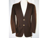 Men's Medium Blazer - Dapper 1960s Chocolate Brown Tailored Mens Jacket - Stanley Blacker - Mod Mid Century MCM Sport Coat - Chest 43