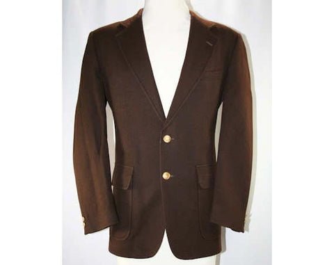 Men's Medium Blazer - Dapper 1960s Chocolate Brown Tailored Mens Jacket - Stanley Blacker - Mod Mid Century MCM Sport Coat - Chest 43