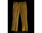 Men's Medium 60s Dress Pants - Mod Late 1960s Rust Brown Tailored Business Trouser - Tall Belt Loops - Hip Deadstock - Waist 35 Inseam 29