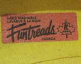 Size 6.5 Yellow Shoes - Casual Tiki Chic Slip On Shoe - 1960s Spring & Summer Flats - Soft Rubber Soles - 60s FunTreads Deadstock - 6 1/2 M