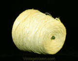 Artisan Style Ecru Yarn with Beautiful Texture - 2.3 Lbs Cone - Ivory Cotton Like Slubs - Rayon Acetate Flake 1980s Fiber Arts - Rhyne Mills
