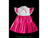 Girl's Size 10 Pioneer Style Dress - 1970s Old Fashioned Pink Cotton & Lace - 60s 70s Children's Antique Victorian Style Costume - Unworn