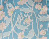 Size 6 Lilly Pulitzer Dress - 70s 80s Boho Peasant Summer Frock - Novelty Print Bees Sky Blue & White Daisy Cotton - Puff Sleeve - Bust 33.5