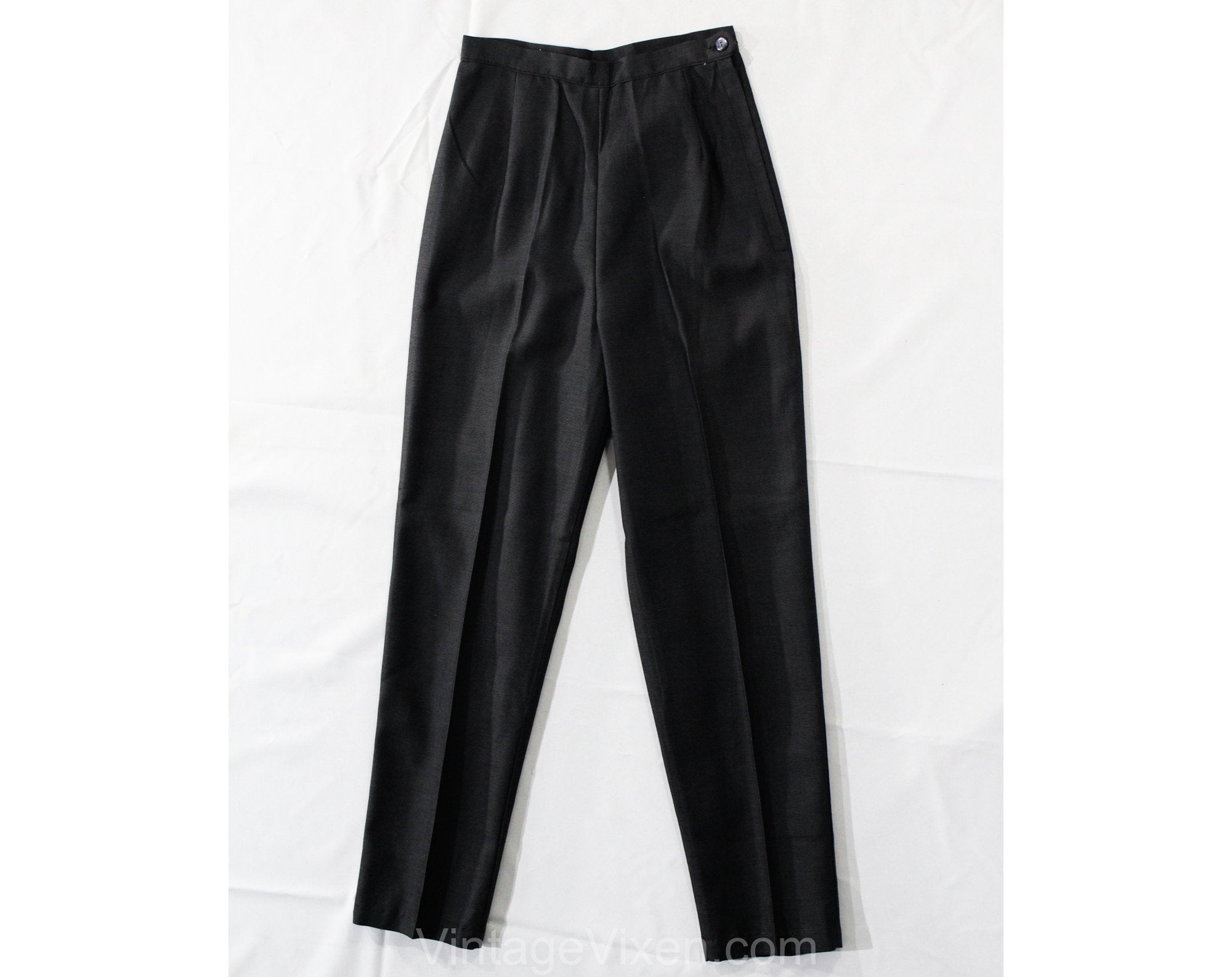 Size 0 Gray Cigarette Pant - XXS 1950s Charcoal Cotton Canvas - 50s 60 –  Vintage Vixen Clothing