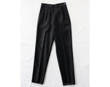 Size 0 Gray Cigarette Pant - XXS 1950s Charcoal Cotton Canvas - 50s 60s Slim Tailored Ladies' High Rise Trouser - NWT Deadstock - Waist 23