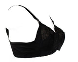 1960s 32A Black Bra - ca. 1963 Perky Mid Century Brassiere with Floral Embroidery - Style 1161 NIB Deadstock - Size 32 A - Bust 32 to 35