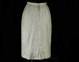 Size 2 Silk Skirt - XS Silvery Gray Atomic Brocade Straight Wiggle Skirt - Mid Century Starburst Pattern - 50s 60s Japan - Waist 24 - 47635