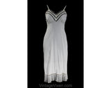 Size 4 White Full Slip by Seamprufe - 1940s 50s Lingerie - Small 50s Classic Dress Slip - Tricot & Satin Ribbon with Ruffle Hem - Bust 35