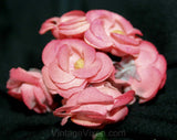 Size 4 Black Dress - Jersey & Pink Flowers 70s Strappy Dress - Spring - Summer - Winsome - Coral - Ankle Length - Small Long Dress - 41689