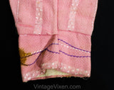 FINAL SALE 2T Girls Costume Dress - 1960s South American Toddler - As Is Rough Condition - Pink 18th Century Style Top Embroidered Skirt