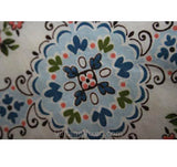 Charming 1940s Blue & Brown Floral Apron - Apron - Half Apron - Size 10 to 14 - Fall - Excellent Condition - Waist 28 to 32 - 30455-1
