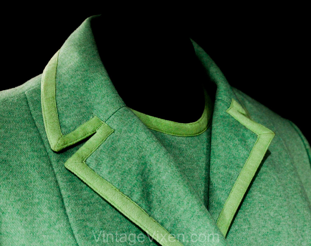 Size 12 Mint Green Dress & Jacket Set - 1960s Short Sleeve Spearmint S Vintage Vixen Clothing Size 12 Mint Green Dress & Jacket Set - 1960s Short Sleeve Spearmint S Vintage Vixen Clothing