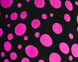 Size 12 Polka Dot Silk Shirt - Designer Pink & Black Print Top - Bow Tied Shoulder and Open Sleeve with Sash - 1990s Dan DeSantis Deadstock